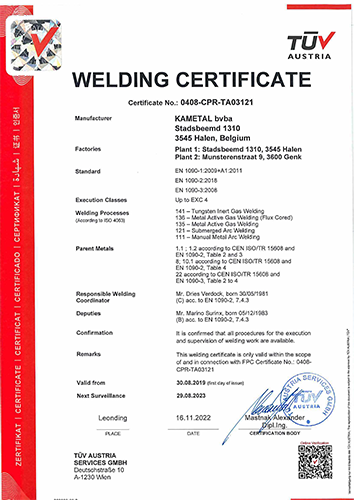 1090 1-2-3 Exc 4 welding